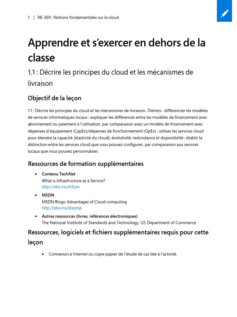 Notions clés sur le cloud computing | PDF | Cloud computing | Dépense d ...