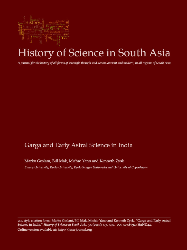 View of Garga and Early Astral Science in India | PDF