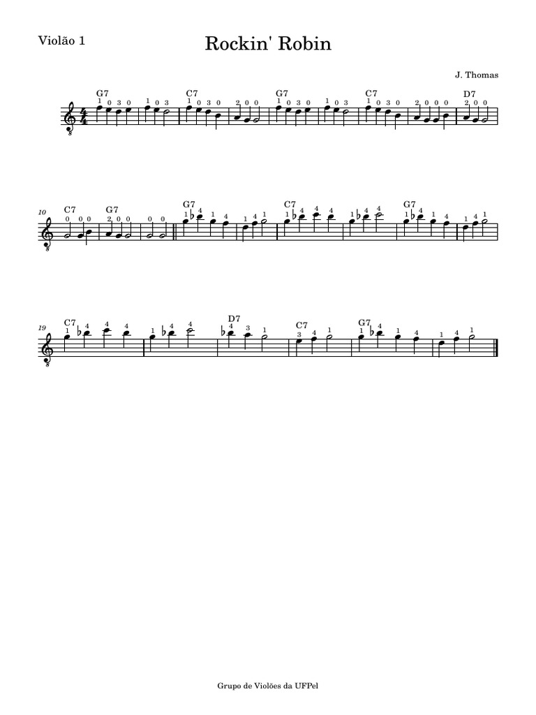 Rockin' - Robin - ARRANJO 2-Violão - 1 | PDF