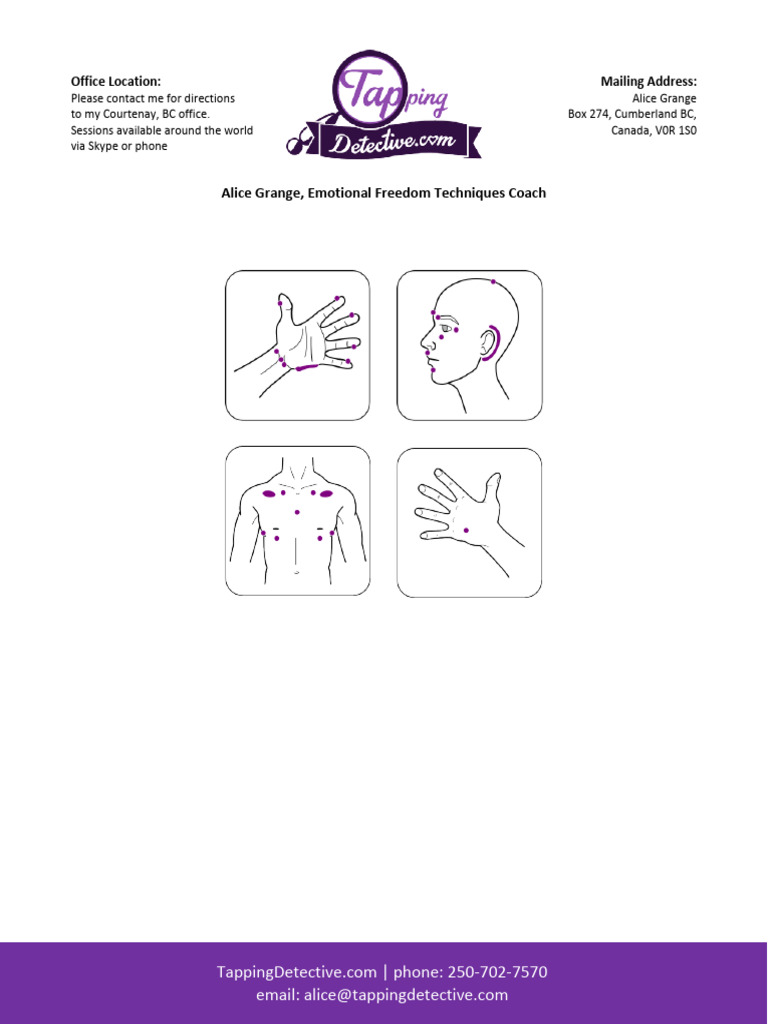 EFT Tapping Points Guide | PDF | Thorax | Anxiety