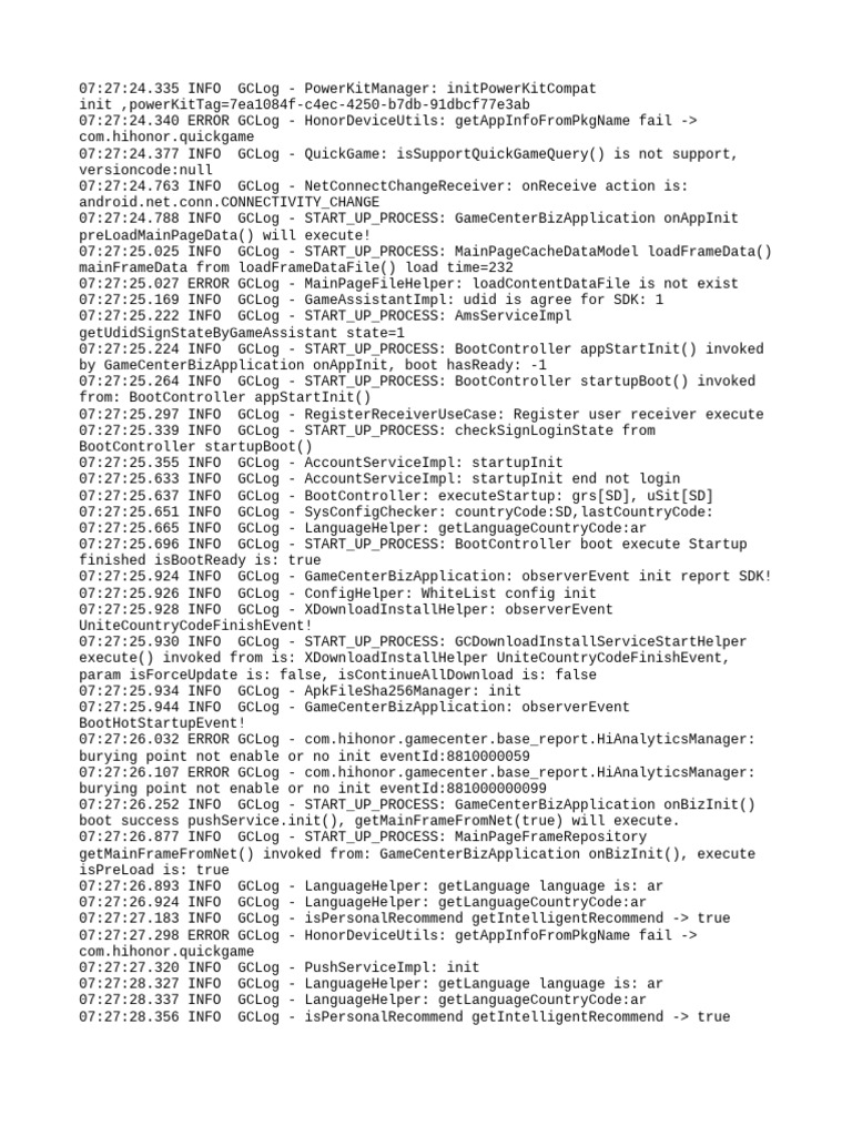 Game Center Initialization Log Analysis | PDF | Hypertext Transfer ...