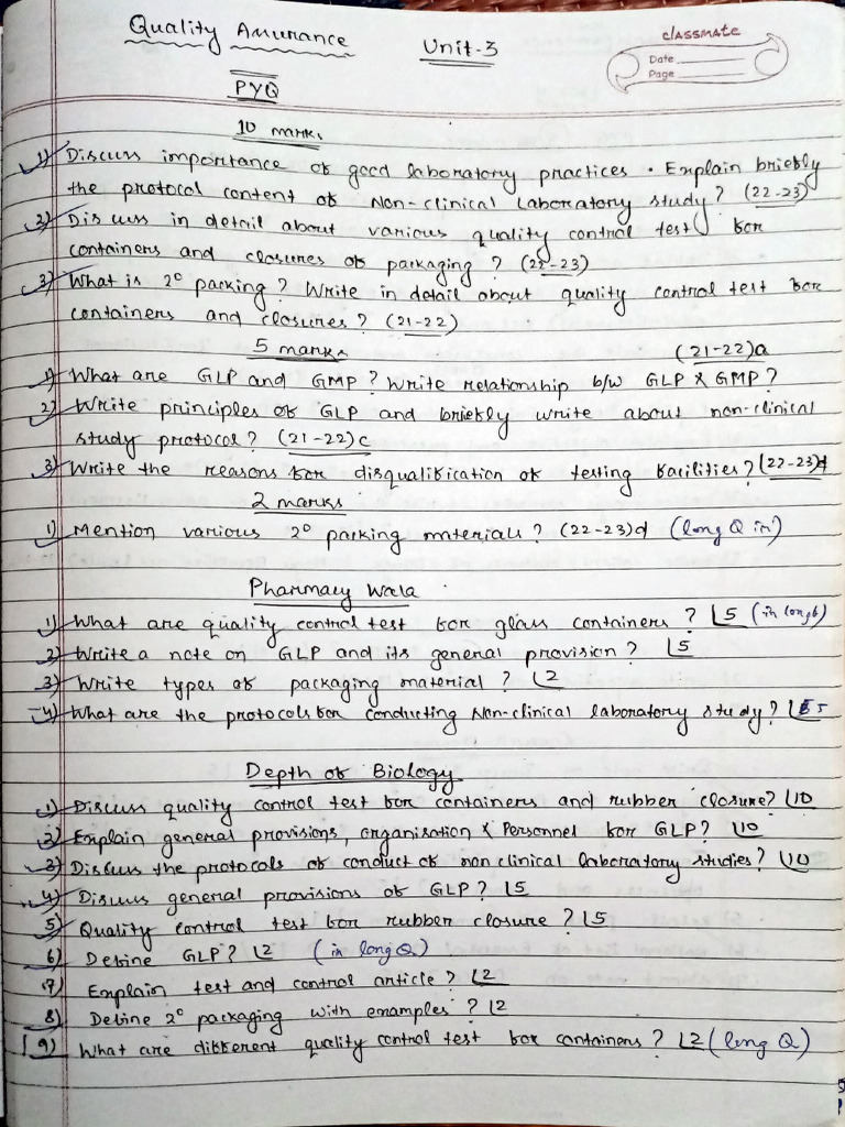 Unit 3 - Quality Assurance 6th Sem | PDF