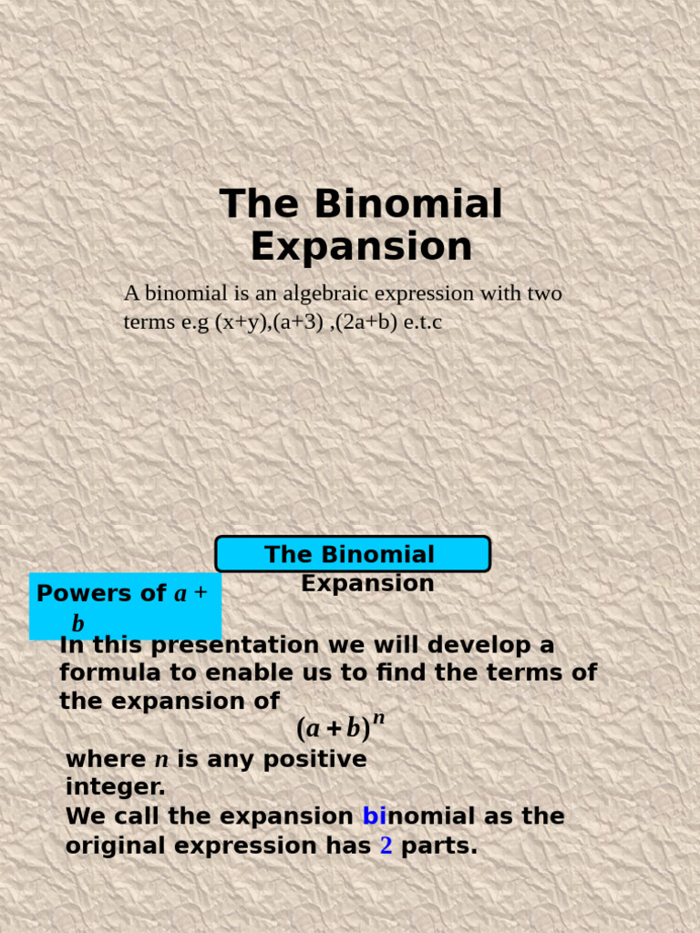 Form 3 55 Binomial Expansion | PDF | Combinatorics | Elementary Mathematics