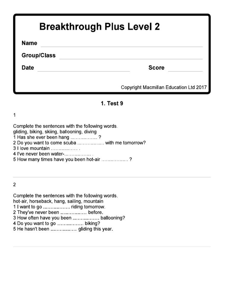Unit 9 - Exercise | PDF