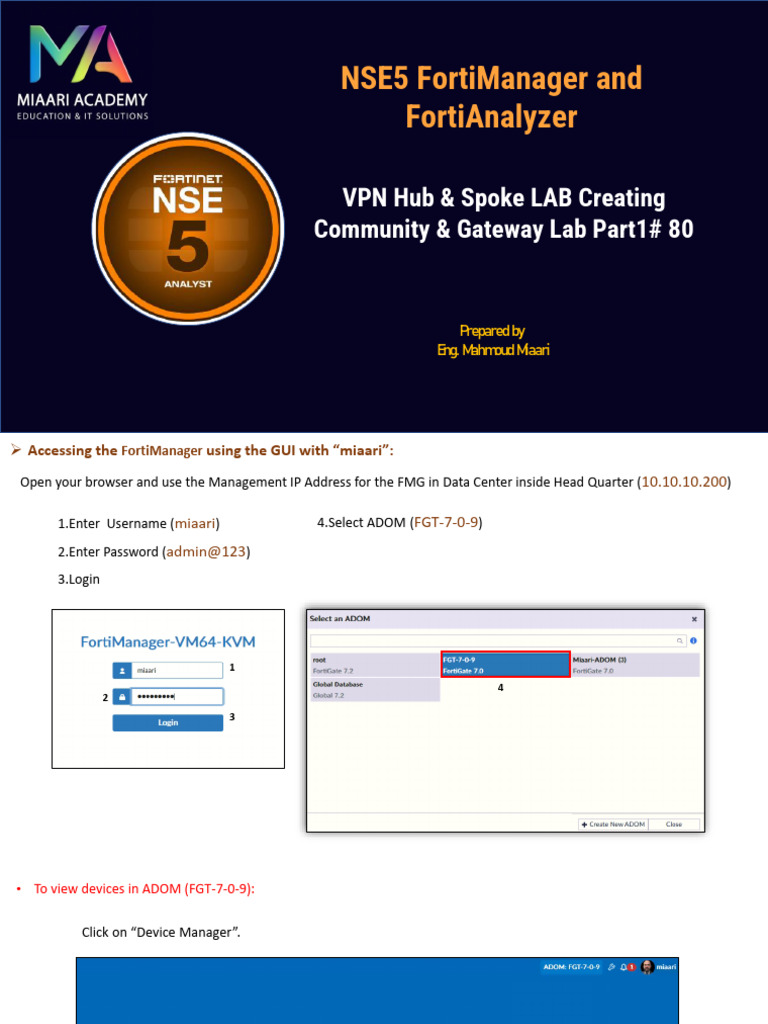 FortiManager VPN Hub-and-Spoke Setup | PDF | Virtual Private Network ...
