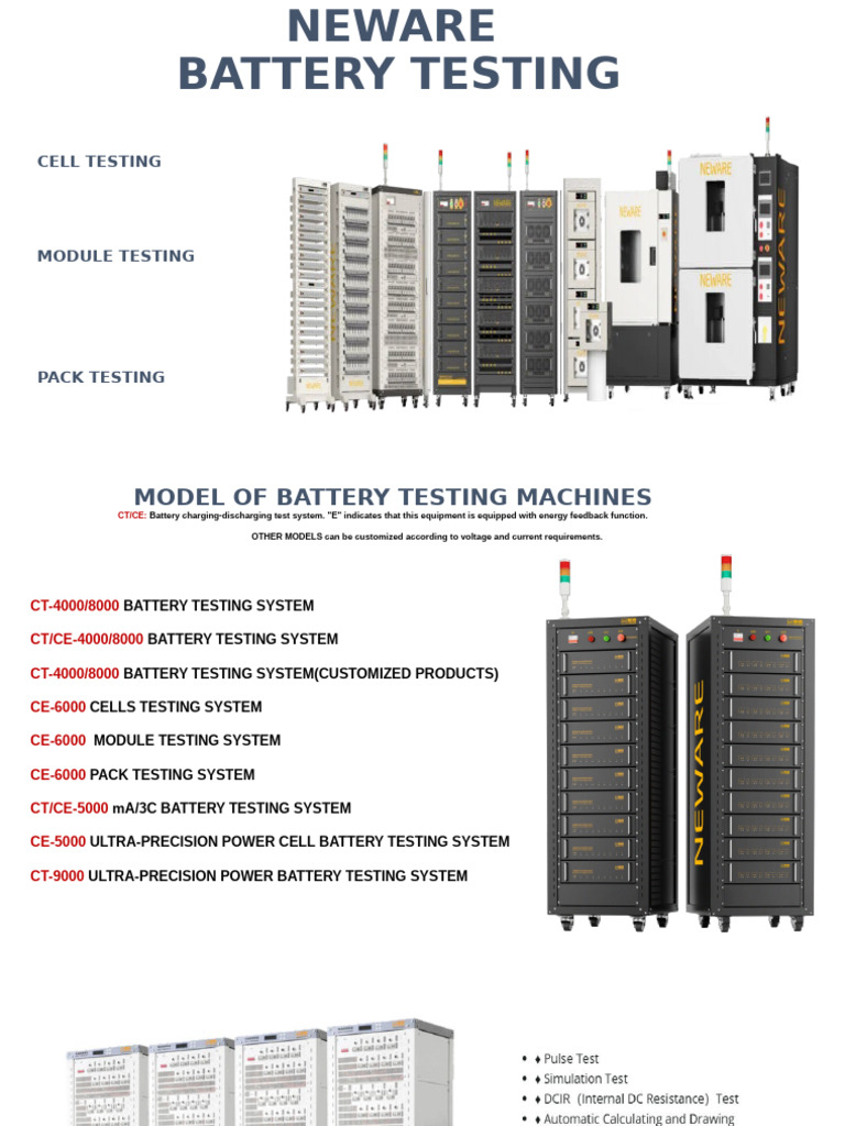 NEWARE Battery Testing Systems Overview | PDF | Energy Storage ...