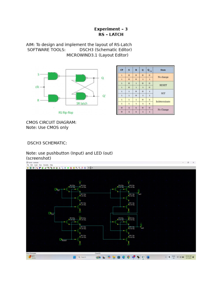 CMOS Latch and Counter Design Guide | PDF