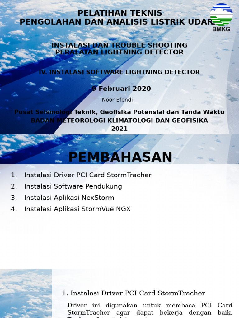 Instalasi Software Lightning Detector | PDF