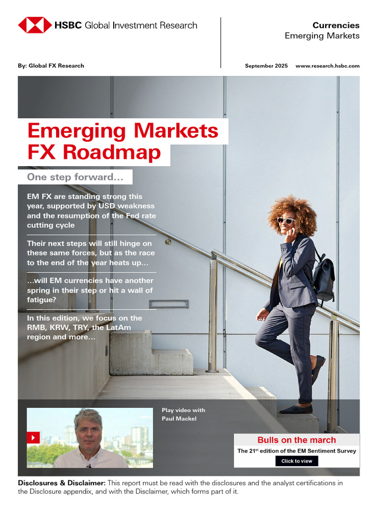 Emerging Markets FX Roadmap HSBC 202509 | PDF | Inflation | Central Banks