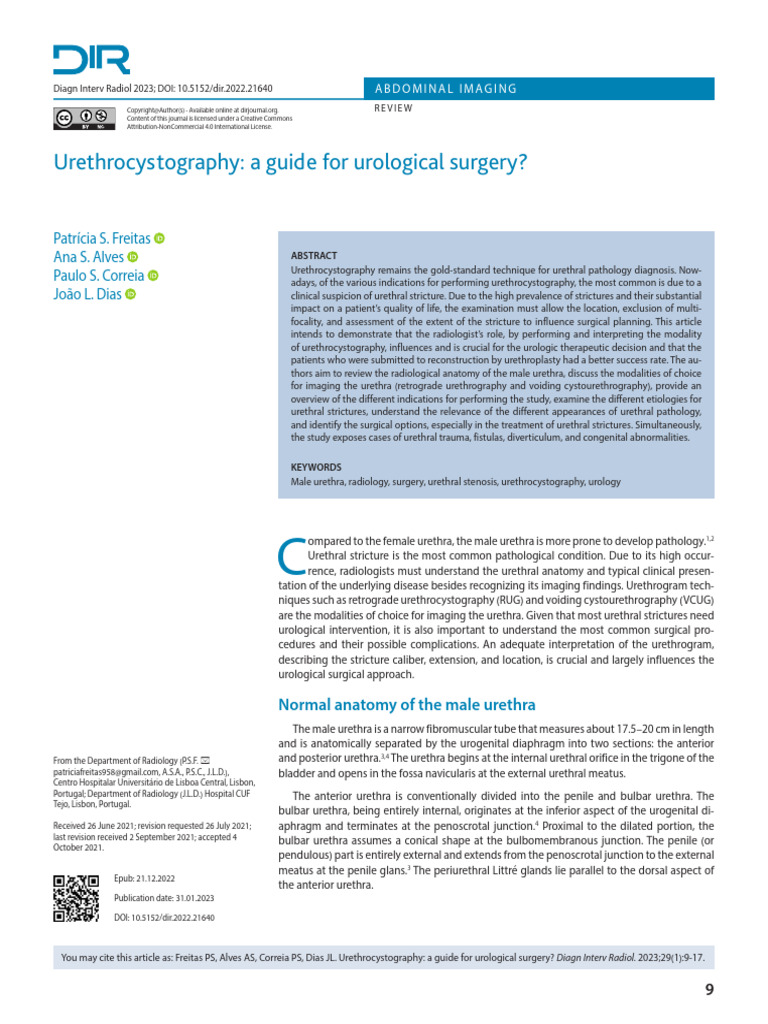 Urethrocystography in Urological Surgery | PDF | Urology ...