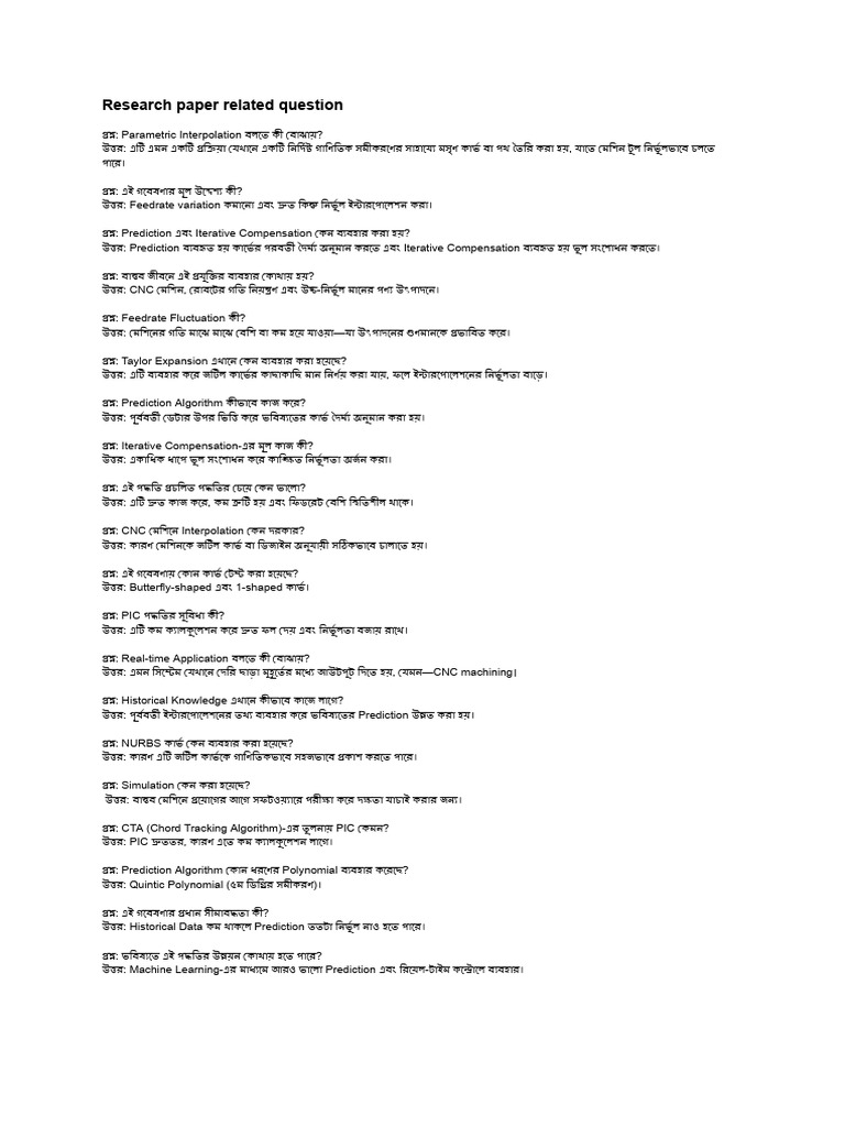 Research Paper Related Question | PDF