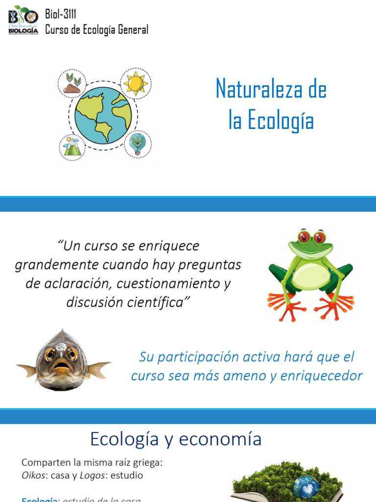 Cap. 1 Naturaleza de La Ecología | PDF | Ecología | Biología