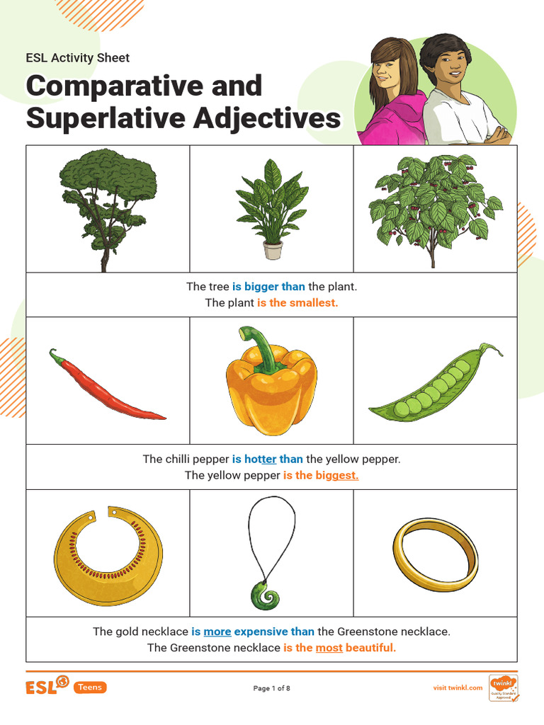 ESL Comparative and Superlative Guide | PDF | Adjective | Languages