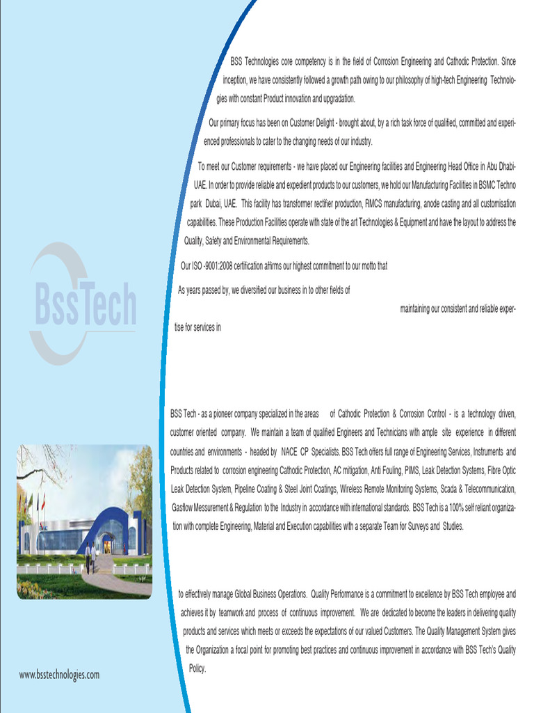 BSS Technologies: Corrosion Engineering Solutions | PDF | Power Supply ...