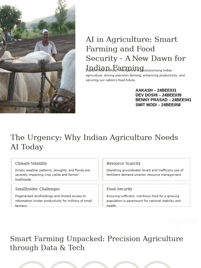ROLL NO. 31, 39, 41, 58 - AI in Agriculture Smart Farming and Food ...