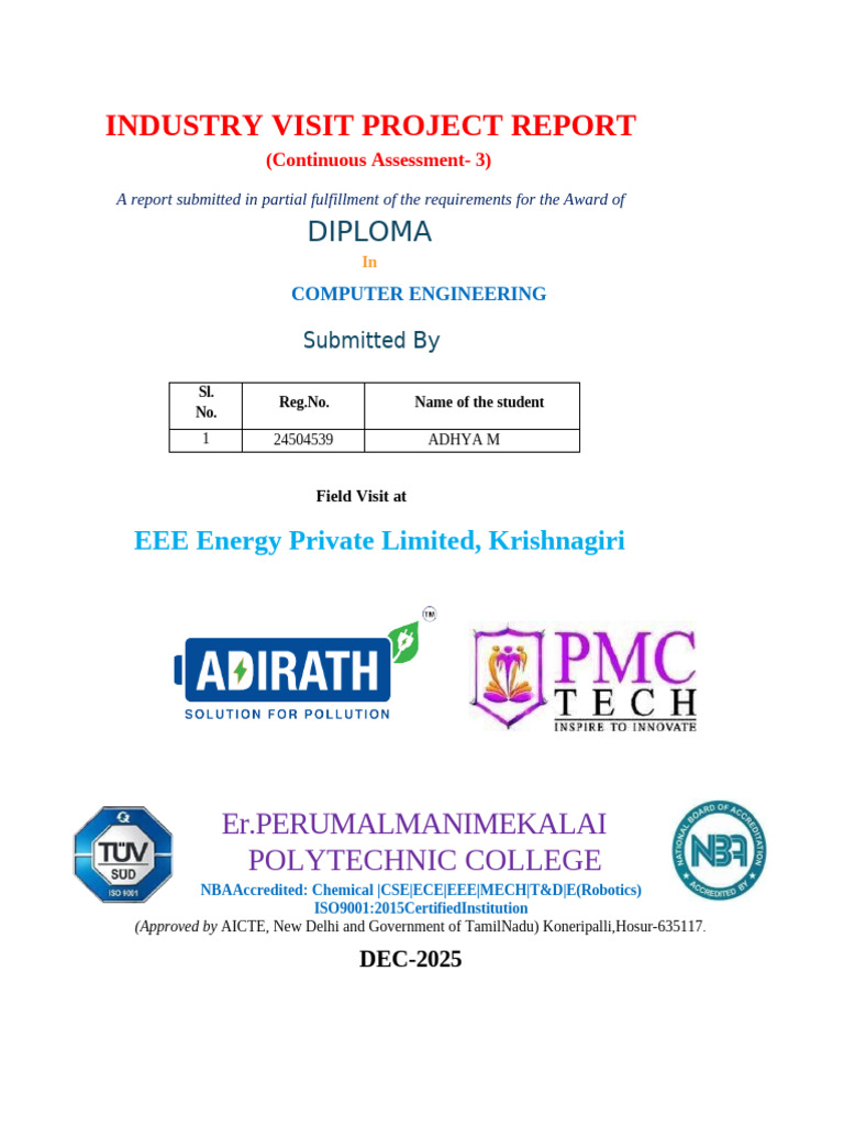 Industry Visit Report: Computer Engineering | PDF | Pointer (Computer ...