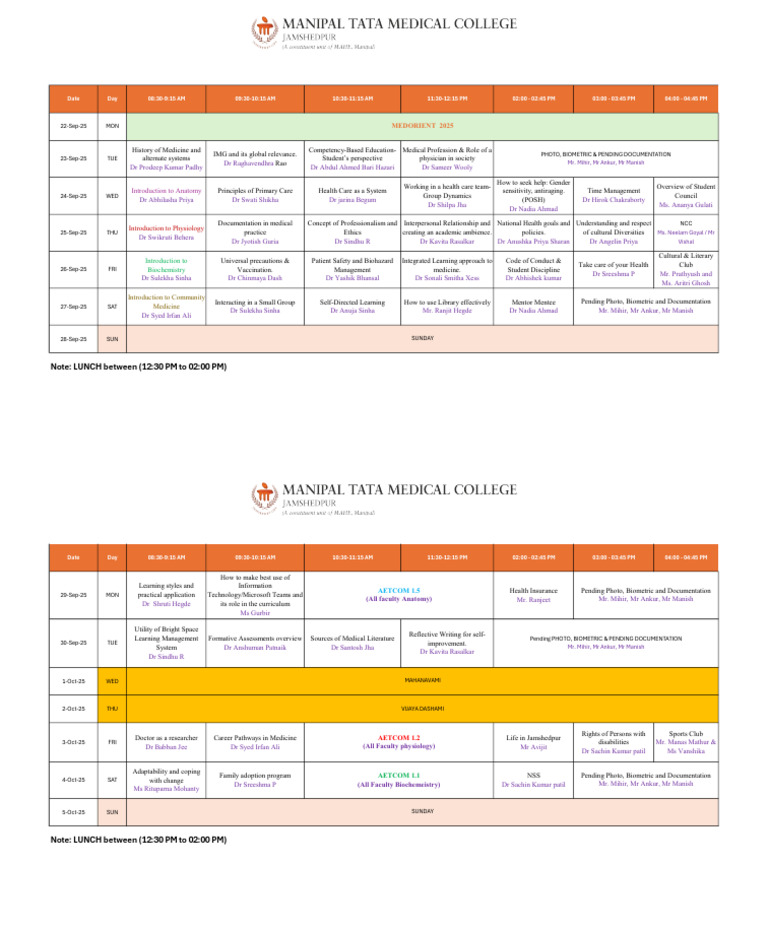 MEDORIENT 2025 Schedule Overview | PDF | Medicine | Health Care