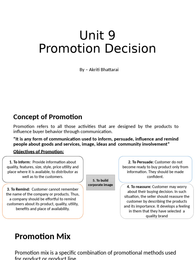 Understanding Promotion Decisions | PDF | Sales | Marketing