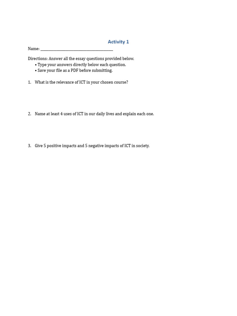 Activity 1 | PDF