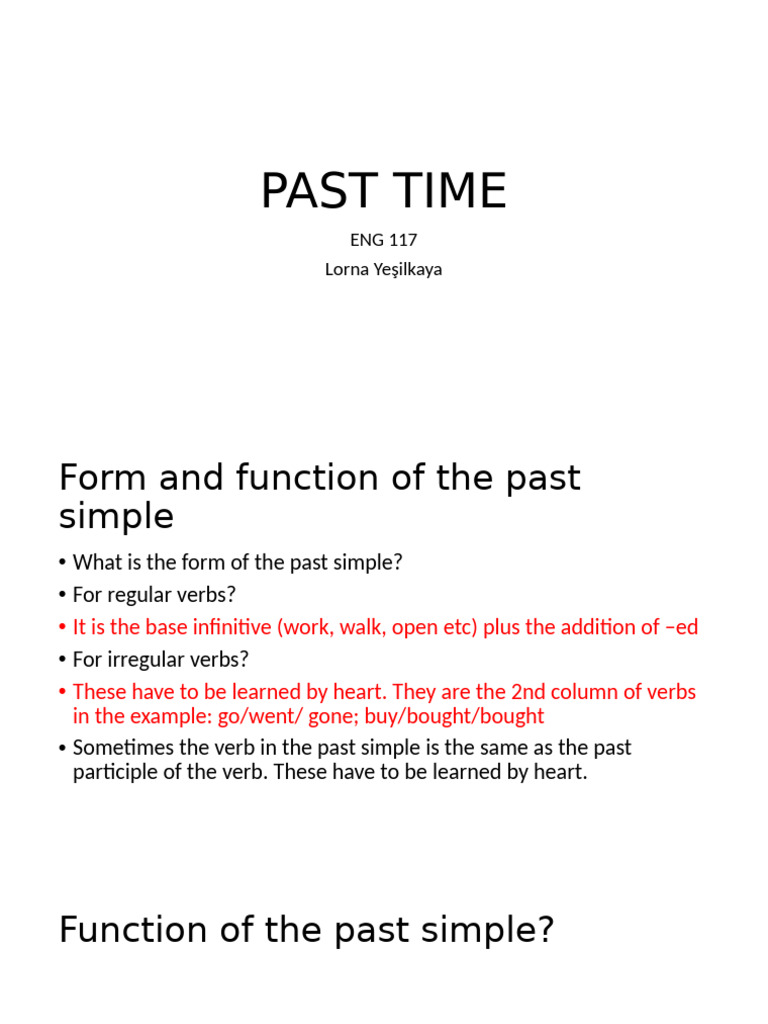 Understanding Past Tenses in English | PDF | Syntax | Linguistics