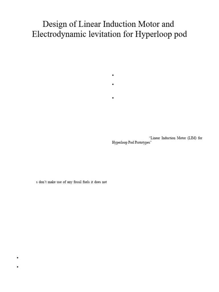 Hyperloop Pod Linear Induction Motor Design | PDF | Hyperloop | Damping