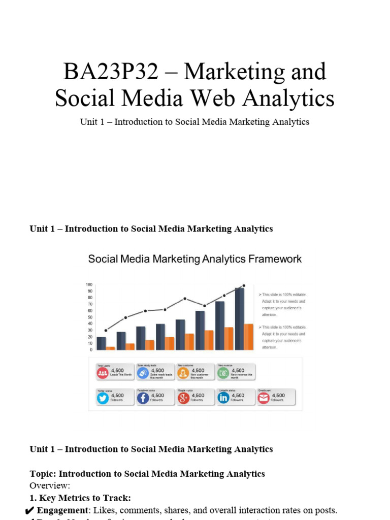 Social Media Marketing Analytics Guide | PDF | Analytics | Social Media ...