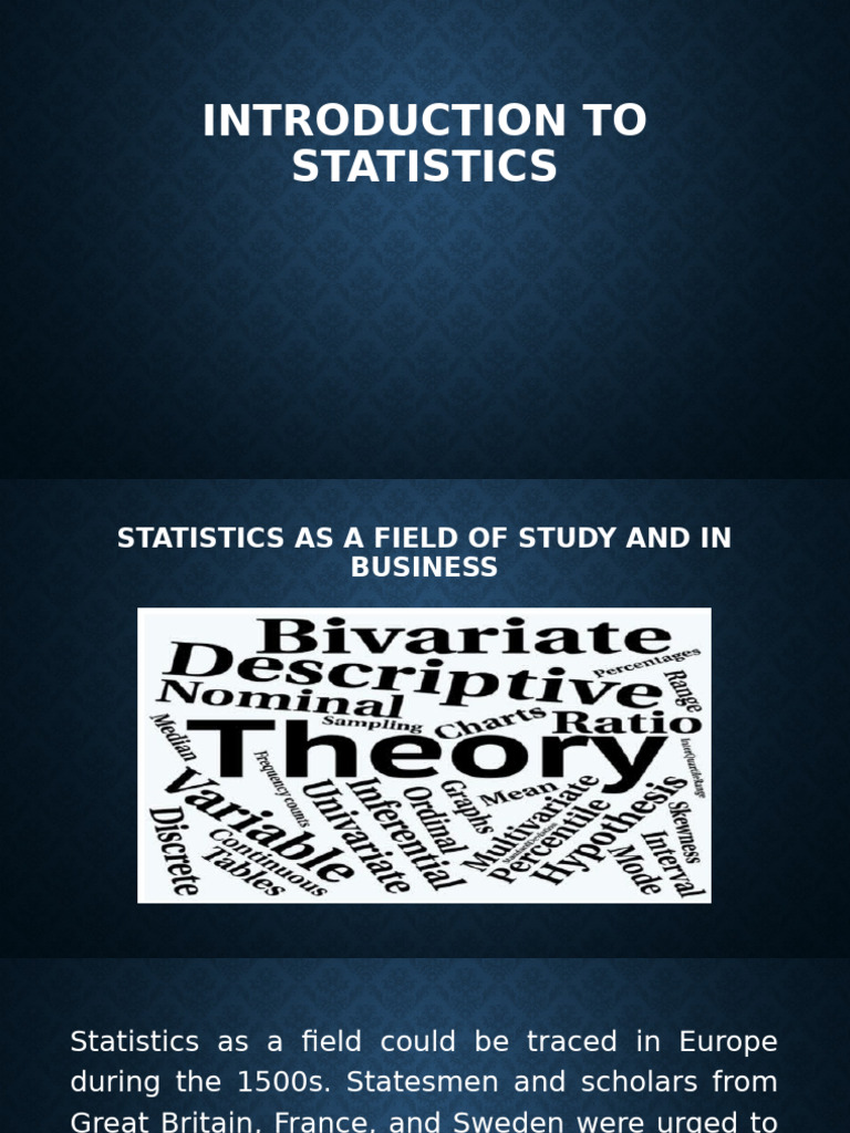 Introduction To Statistics | PDF | Statistics | Statistical Inference