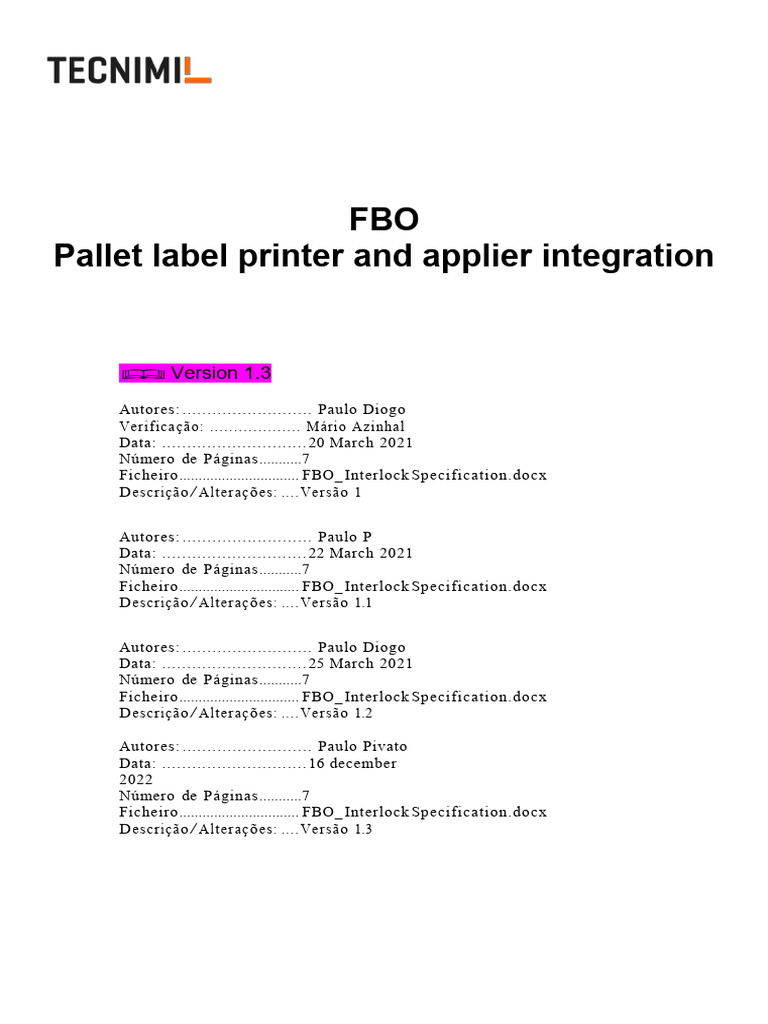 Pallet Label Printer Integration Guide | PDF | Bit | Printer (Computing)