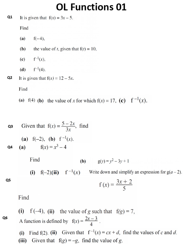 OL Functions 01 | PDF