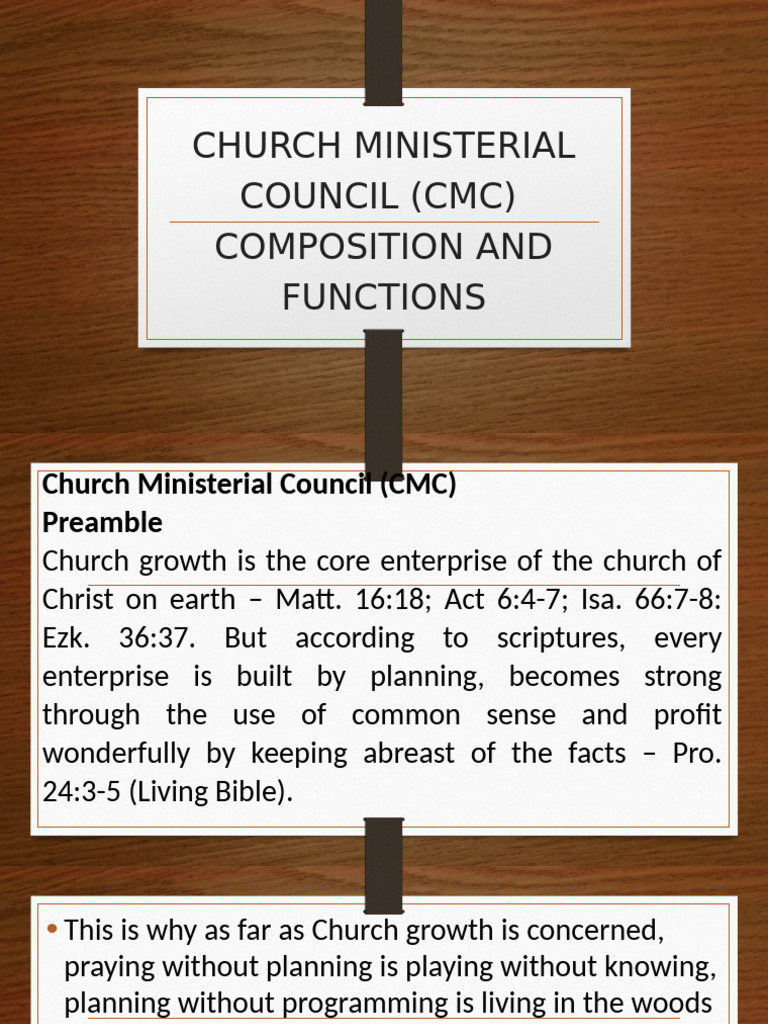 Church Ministerial Council Functions & Structure | PDF