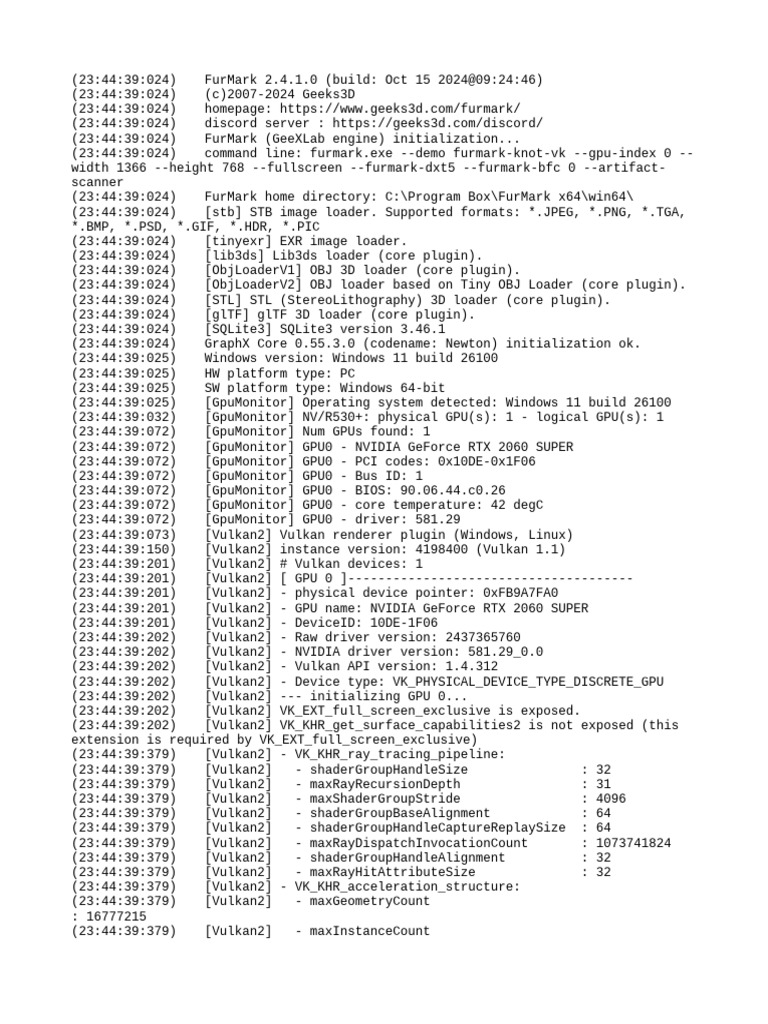 FurMark 2.4.1.0 GPU Benchmark Tool | PDF | Graphics Processing Unit ...