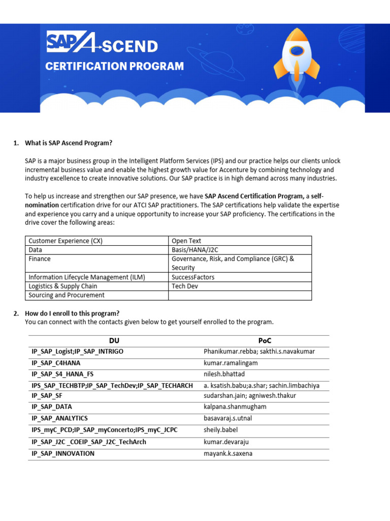 SAP Ascend Certification Program Guide | PDF | Sap Se