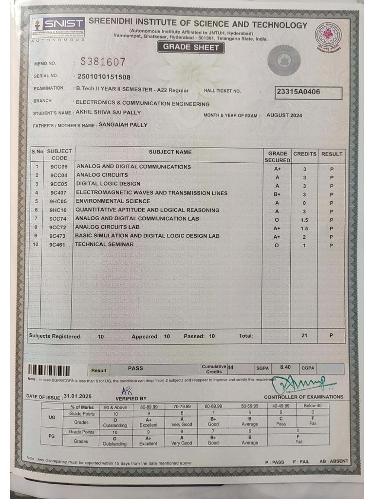 Btech 2-2 | PDF