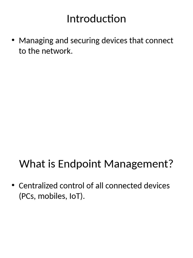 Endpoint Management Best Practices | PDF
