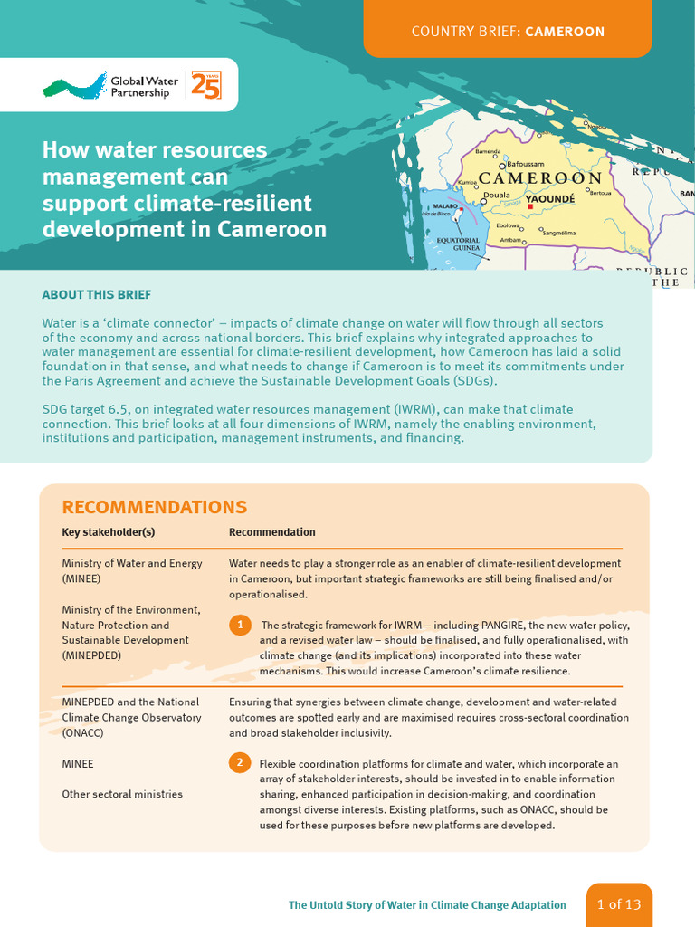 Water Management for Climate Resilience in Cameroon | PDF | Drought | Flood