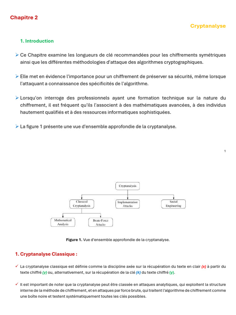 Cryptanalyse : Méthodes et Sécurité des Clés | PDF | Cryptanalyse ...