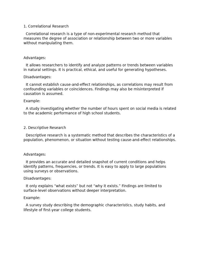 Types of Research Methods Explained | PDF | Experiment | Quantitative ...