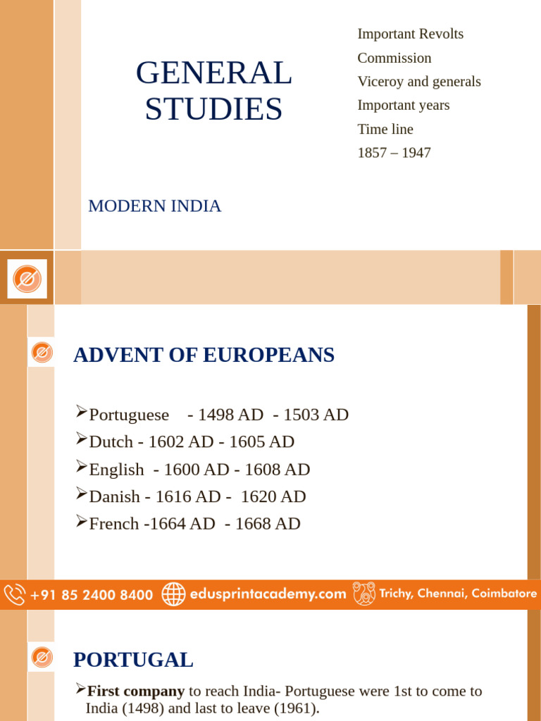 Key Events in Modern Indian History | PDF | Indian Rebellion Of 1857 ...