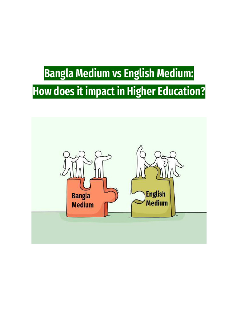 Bangla vs English Medium in Education | PDF | Communication | English ...