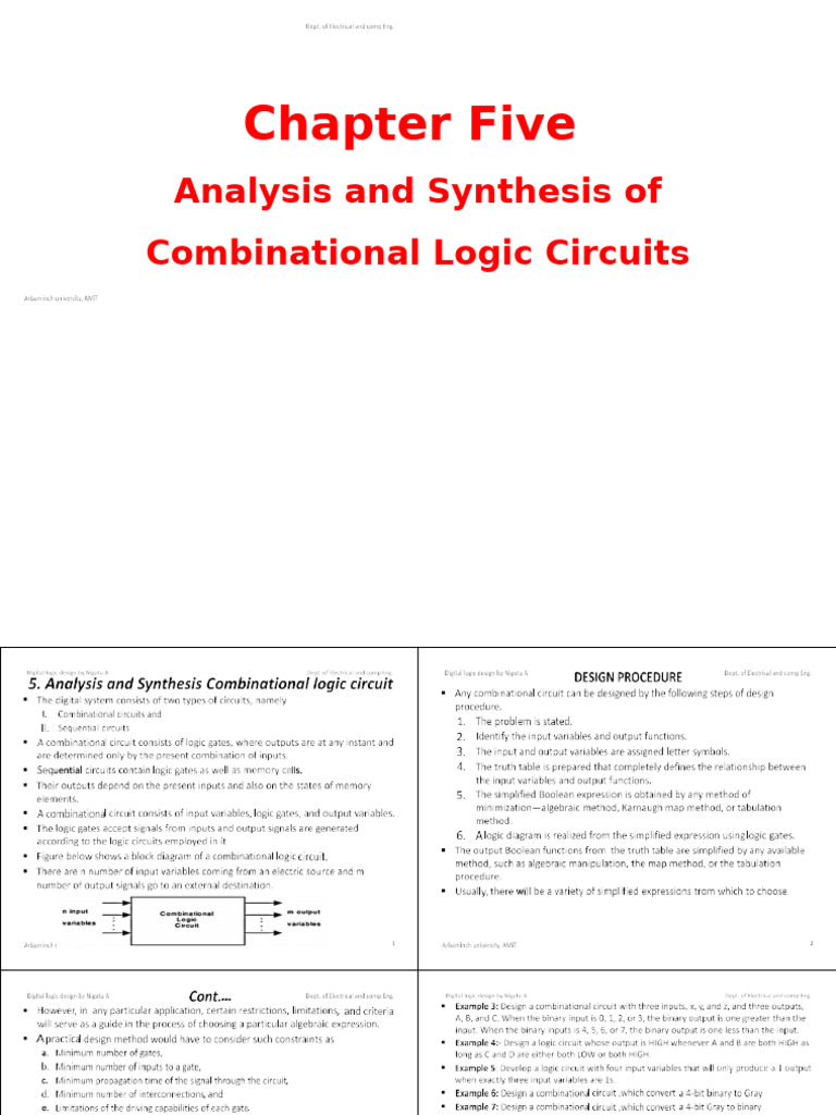 Digital Electronics Ch-5 | PDF
