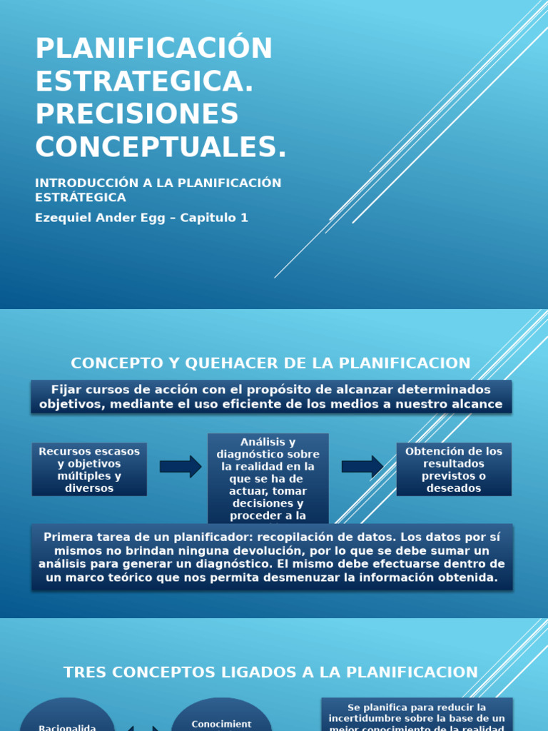 Planificación Estratégica - Ander Egg | PDF | Planificación | Cognición
