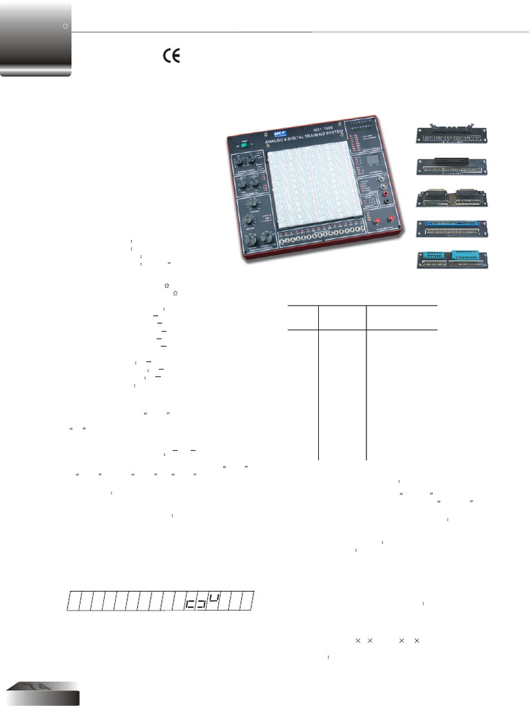 Digital-Analog Training System M21-7000 | PDF | Electrical Engineering ...