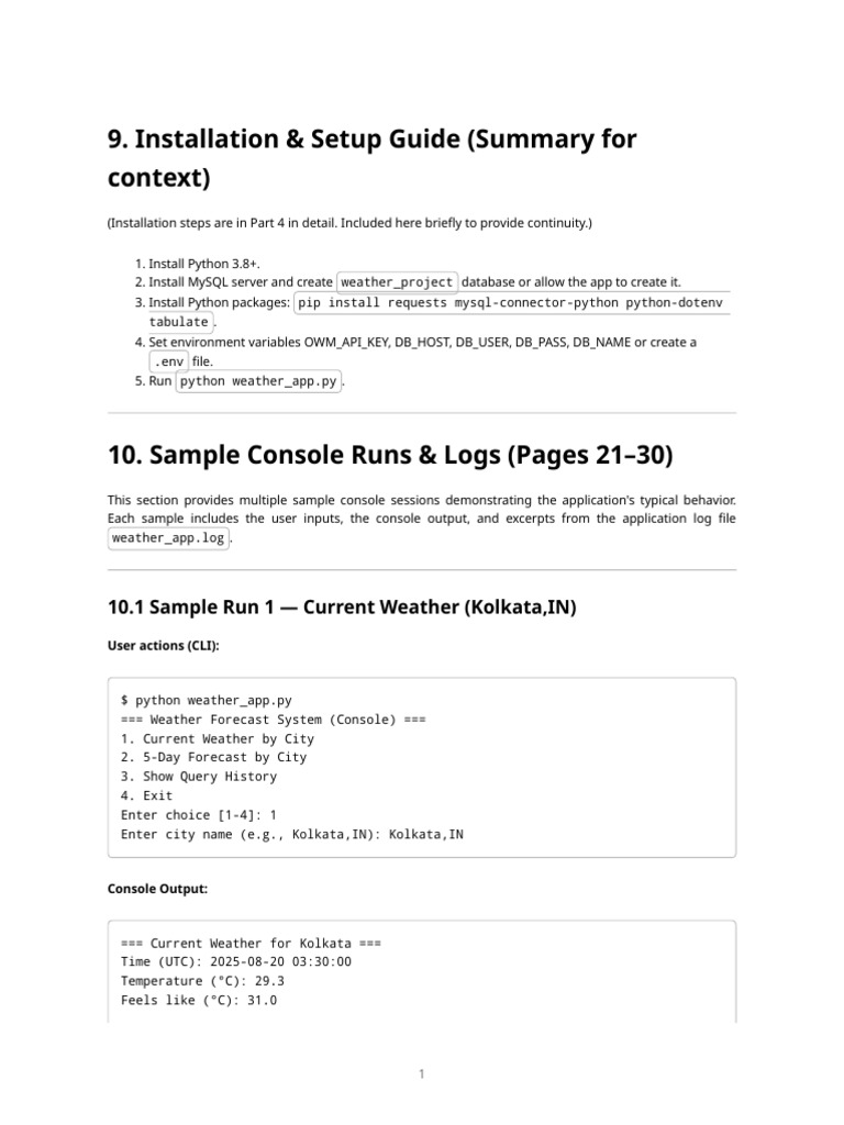 Weather App Installation & Usage Guide | PDF | Command Line Interface ...