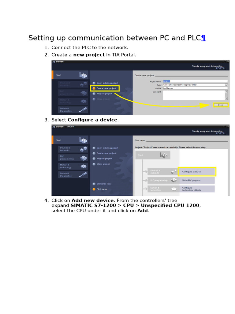 PC to PLC Communication Setup Guide | PDF | Programmable Logic ...