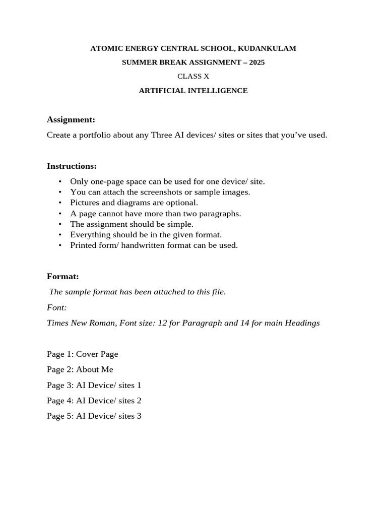 Class-X AI Summer Assignment | PDF | Software | Computing