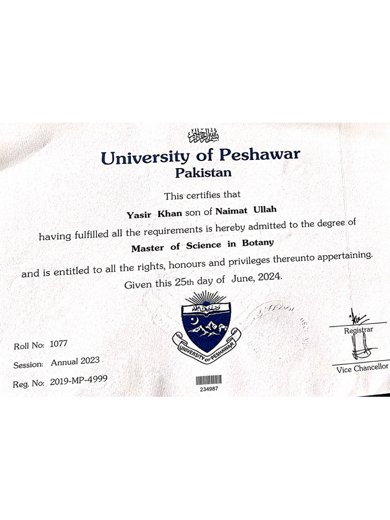 MSC Degree | PDF