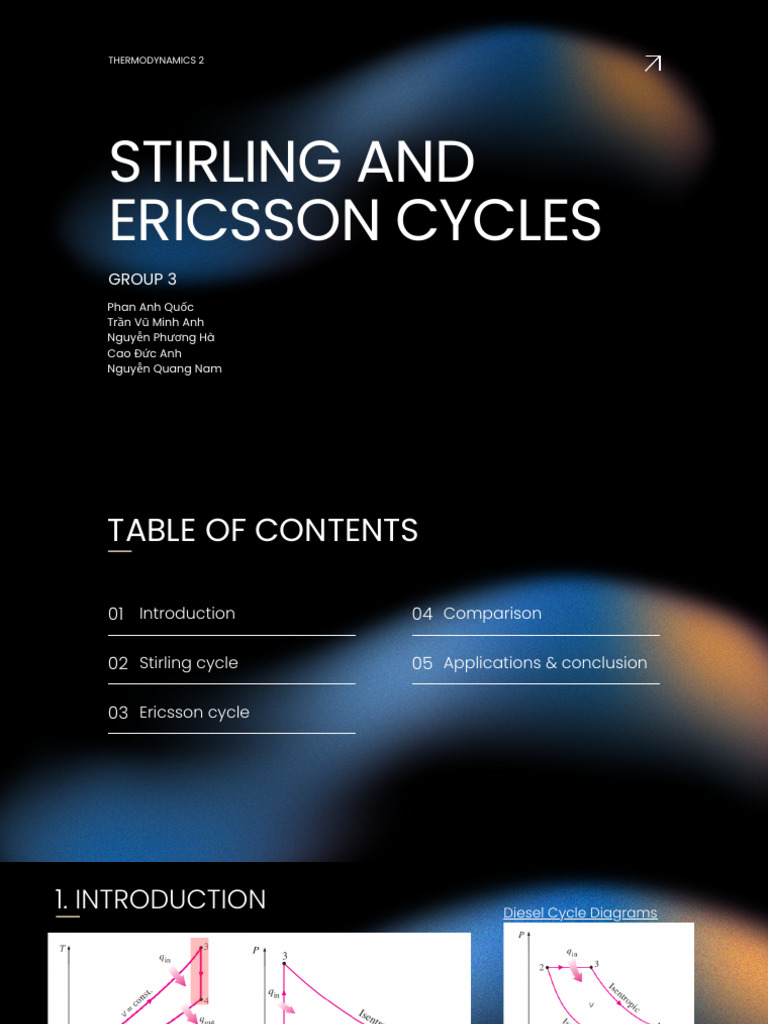 Stirling and Ericsson Cycle | PDF | Engines | Machines