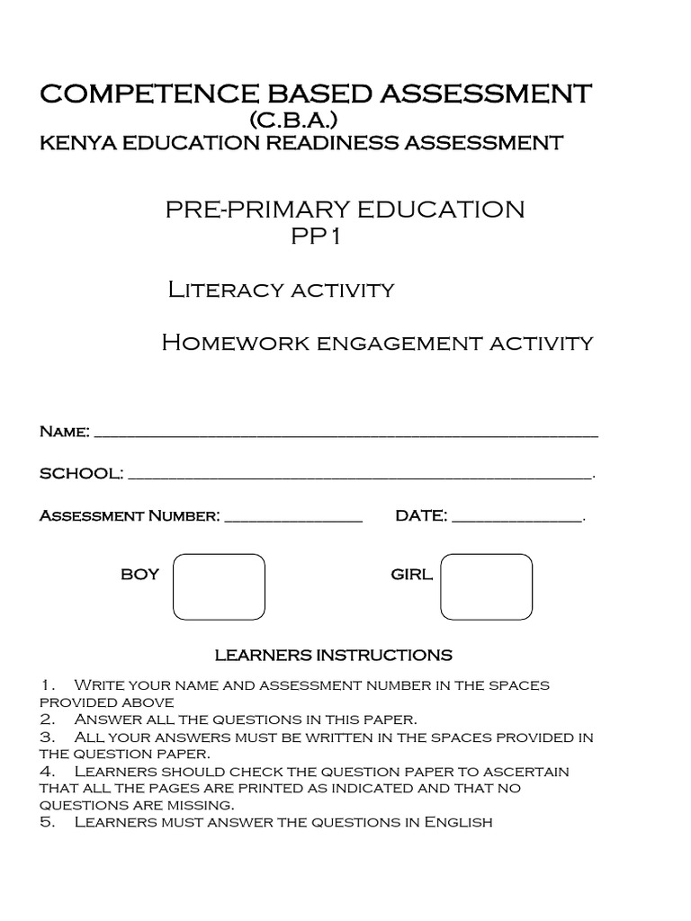 PP1 Literacy Activities | PDF