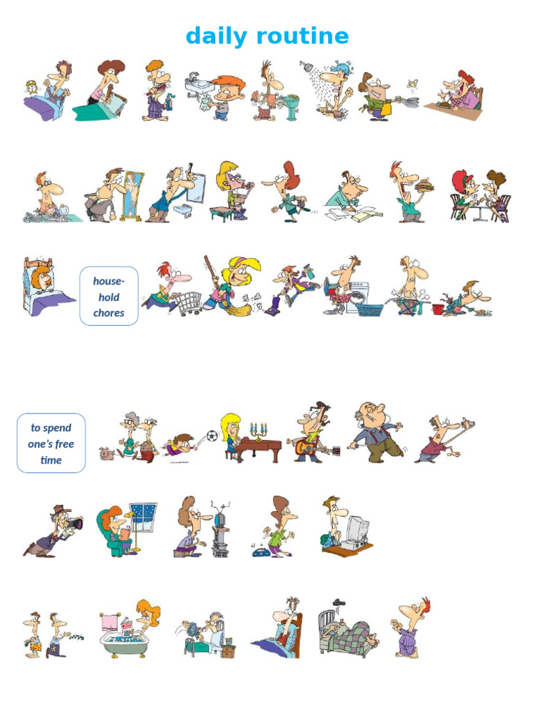 Daily Routine and Household Chores | PDF