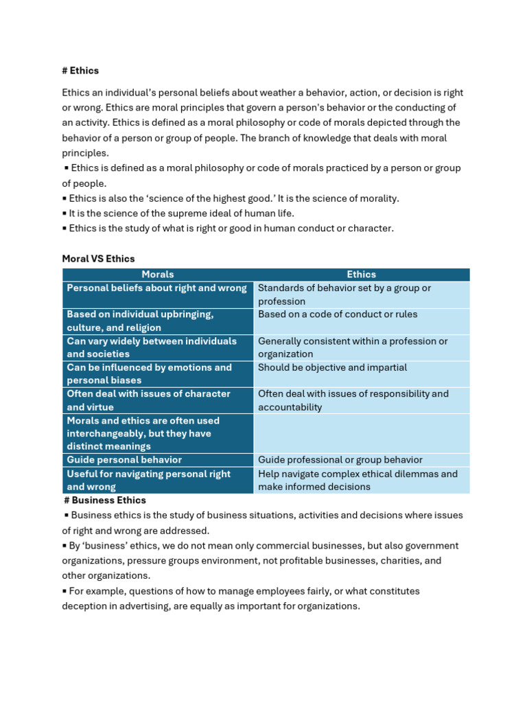 Understanding Ethics and Business Ethics | PDF | Sustainability | Morality